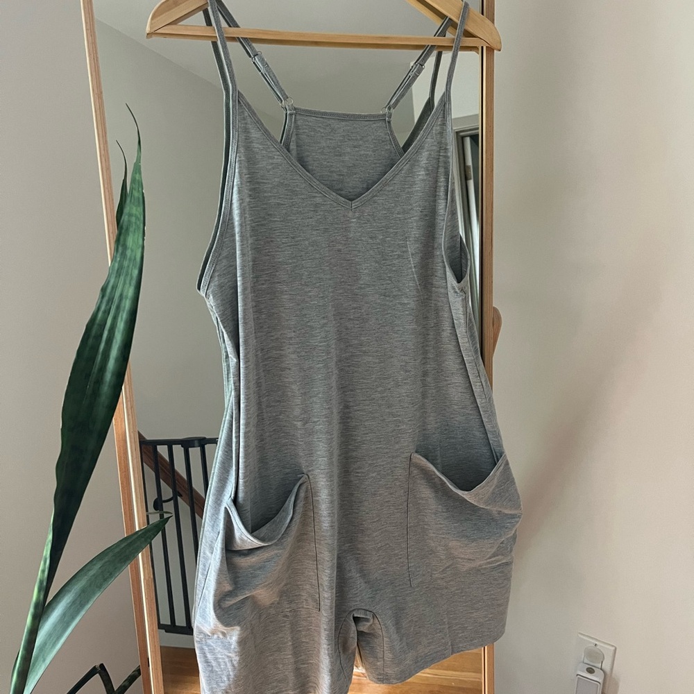 Gray Shorts Maternity Romper
